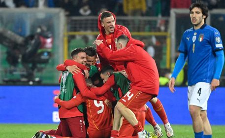 Italia kukosa fainali za Kombe la Dunia 2022 baada ya kuduwazwa na Macedonia ya Kaskazini kwenye mchujo