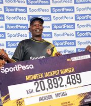 Jackson Mutiso ashinda Sh20 milioni za SportPesa Midweek Jackpot